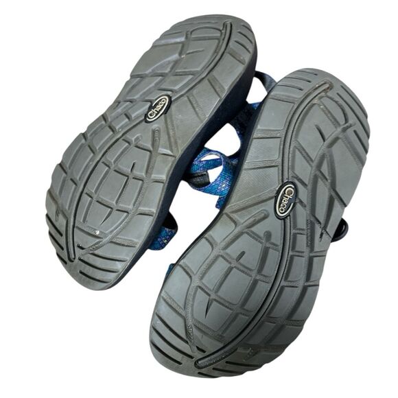 CHACO Womens Toe Loop Sandal Size 5 Blue Geometric Adjustable Strap Casual - Picture 7 of 7